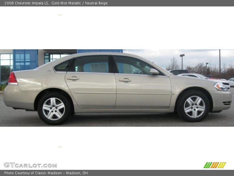 Gold Mist Metallic / Neutral Beige 2008 Chevrolet Impala LS