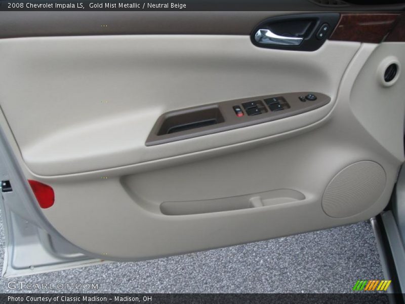 Gold Mist Metallic / Neutral Beige 2008 Chevrolet Impala LS