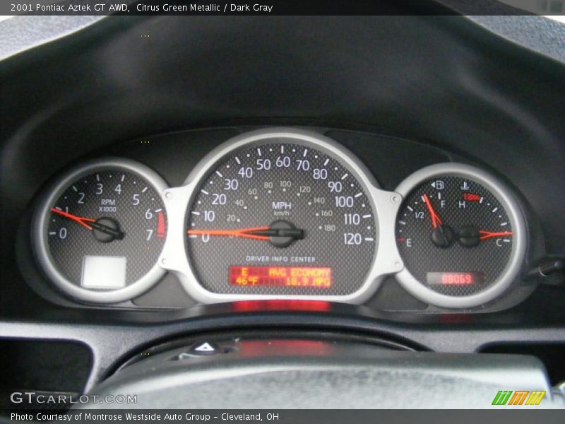  2001 Aztek GT AWD GT AWD Gauges