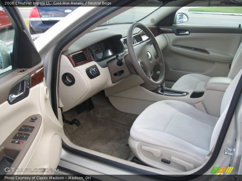 Gold Mist Metallic / Neutral Beige 2008 Chevrolet Impala LS
