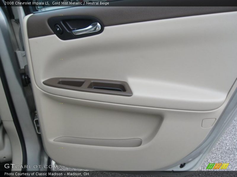 Gold Mist Metallic / Neutral Beige 2008 Chevrolet Impala LS