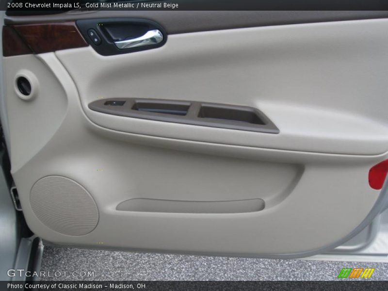 Gold Mist Metallic / Neutral Beige 2008 Chevrolet Impala LS