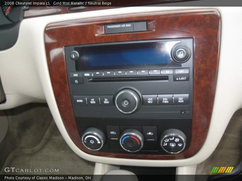Gold Mist Metallic / Neutral Beige 2008 Chevrolet Impala LS