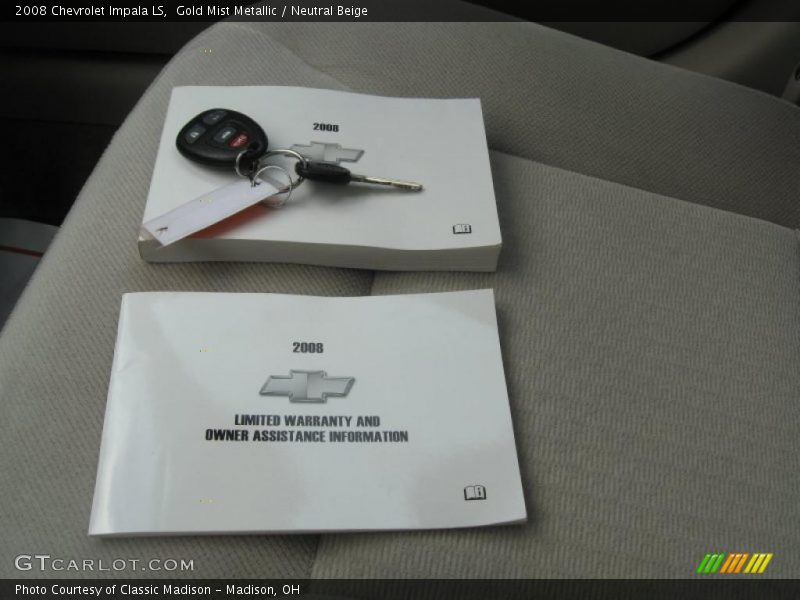 Gold Mist Metallic / Neutral Beige 2008 Chevrolet Impala LS