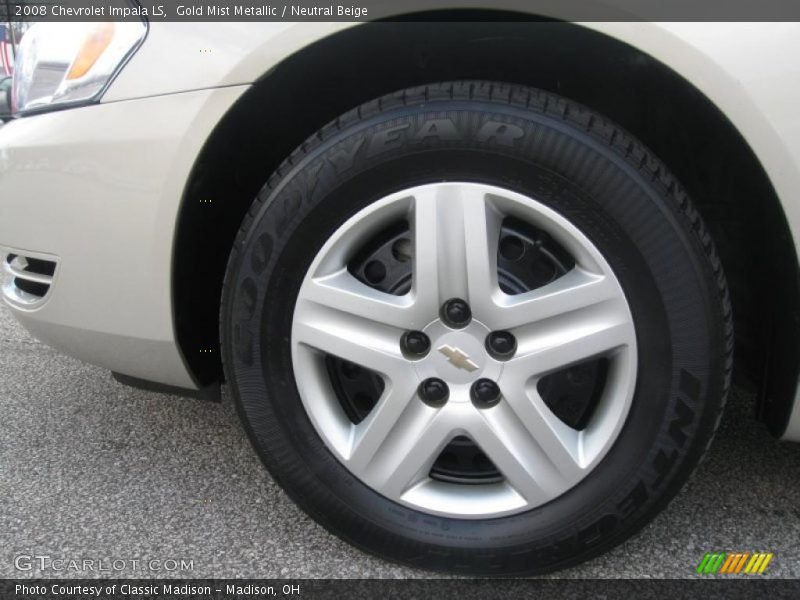 Gold Mist Metallic / Neutral Beige 2008 Chevrolet Impala LS