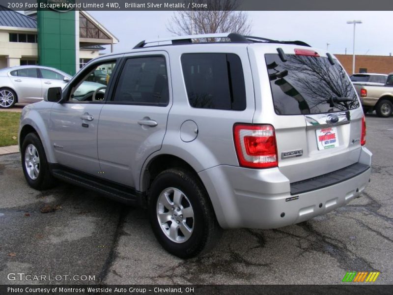 Brilliant Silver Metallic / Stone 2009 Ford Escape Hybrid Limited 4WD