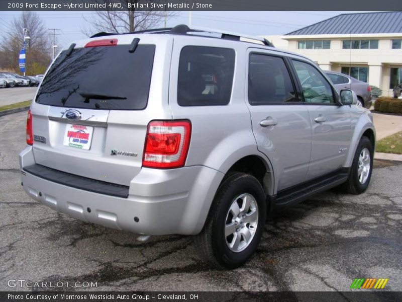 Brilliant Silver Metallic / Stone 2009 Ford Escape Hybrid Limited 4WD
