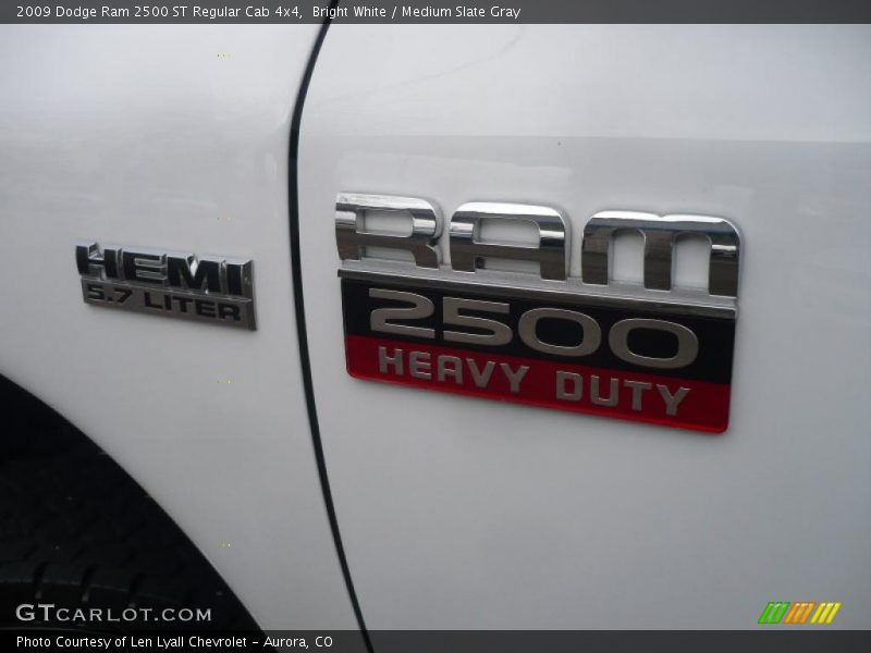 Bright White / Medium Slate Gray 2009 Dodge Ram 2500 ST Regular Cab 4x4