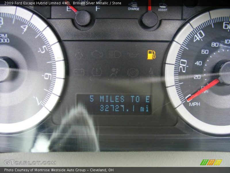 Brilliant Silver Metallic / Stone 2009 Ford Escape Hybrid Limited 4WD