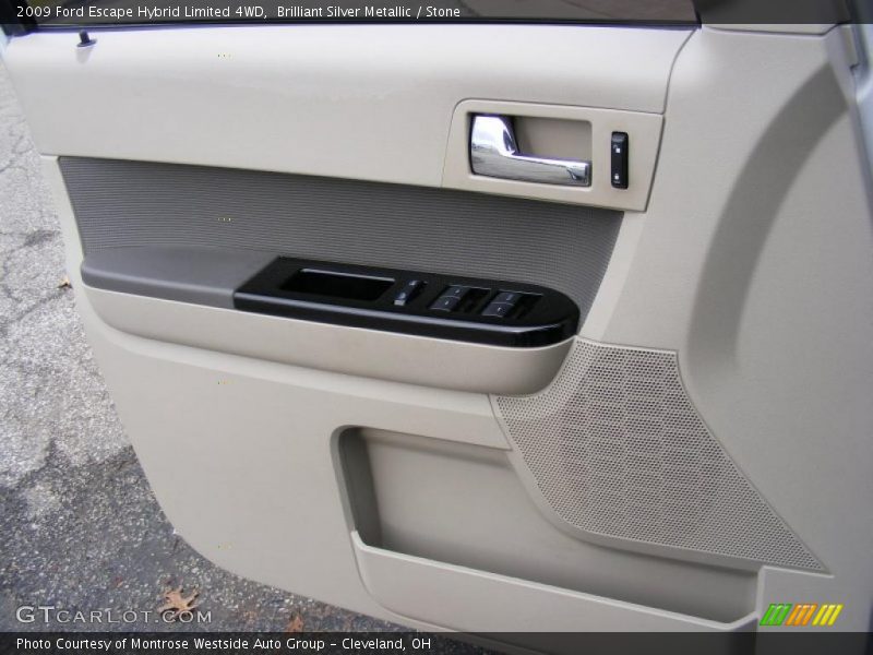 Brilliant Silver Metallic / Stone 2009 Ford Escape Hybrid Limited 4WD