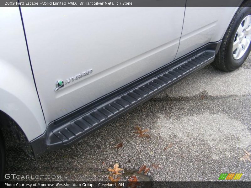 Brilliant Silver Metallic / Stone 2009 Ford Escape Hybrid Limited 4WD