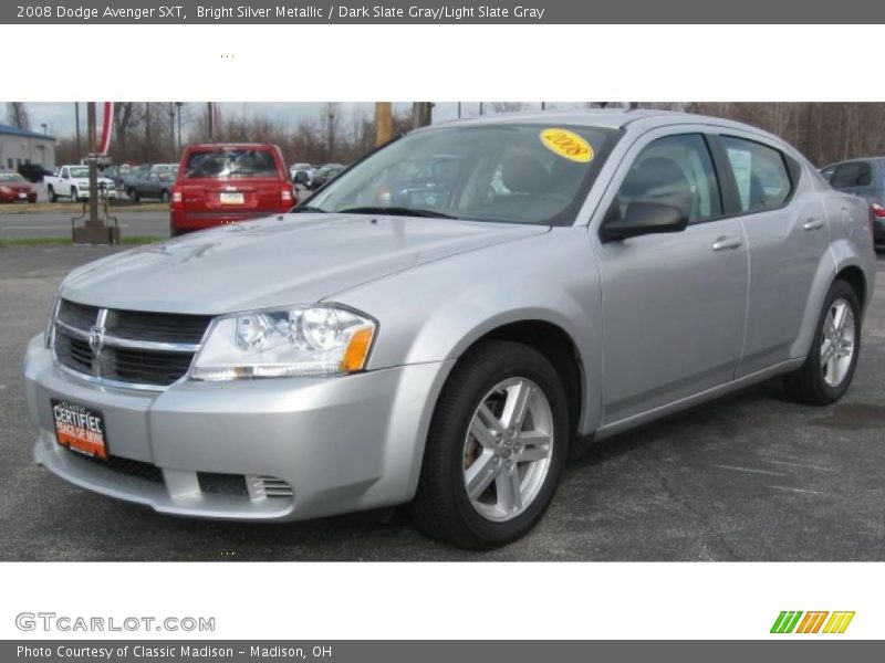 Bright Silver Metallic / Dark Slate Gray/Light Slate Gray 2008 Dodge Avenger SXT