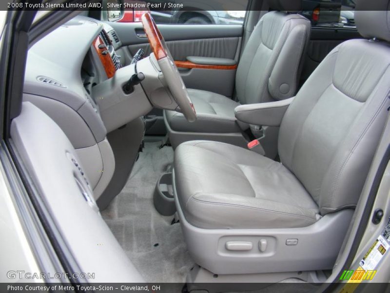 Silver Shadow Pearl / Stone 2008 Toyota Sienna Limited AWD