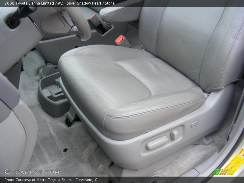 Silver Shadow Pearl / Stone 2008 Toyota Sienna Limited AWD