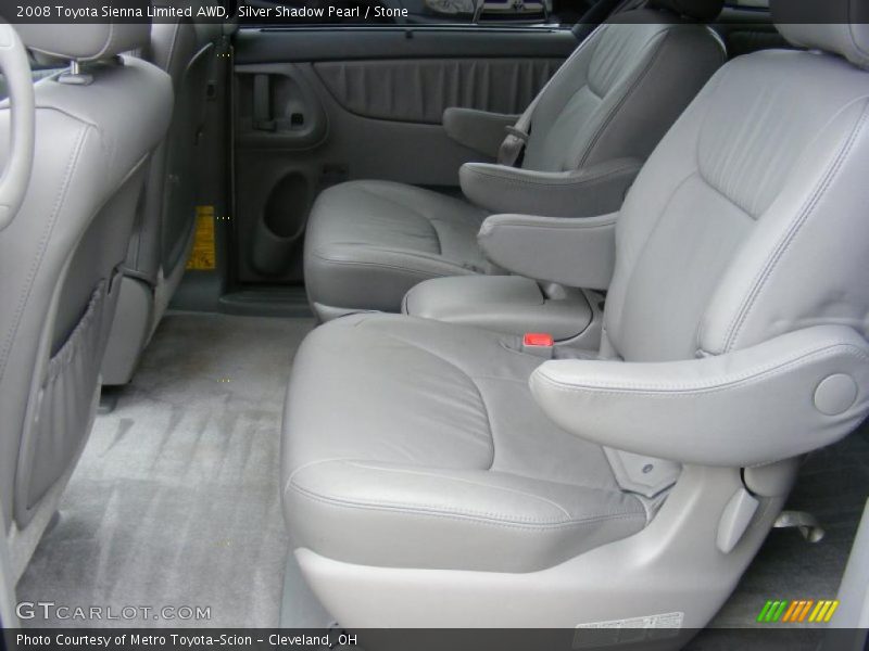Silver Shadow Pearl / Stone 2008 Toyota Sienna Limited AWD