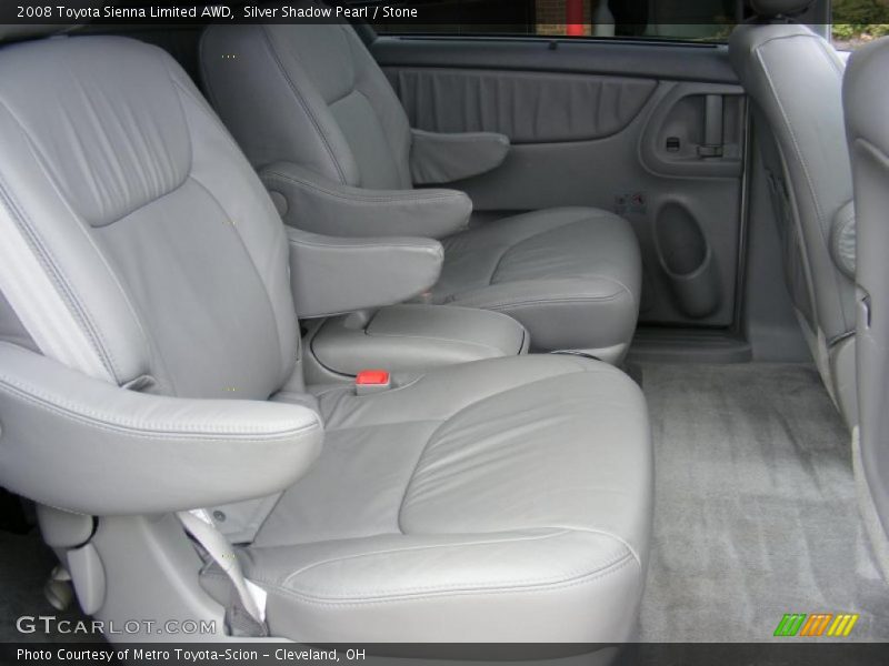 Silver Shadow Pearl / Stone 2008 Toyota Sienna Limited AWD