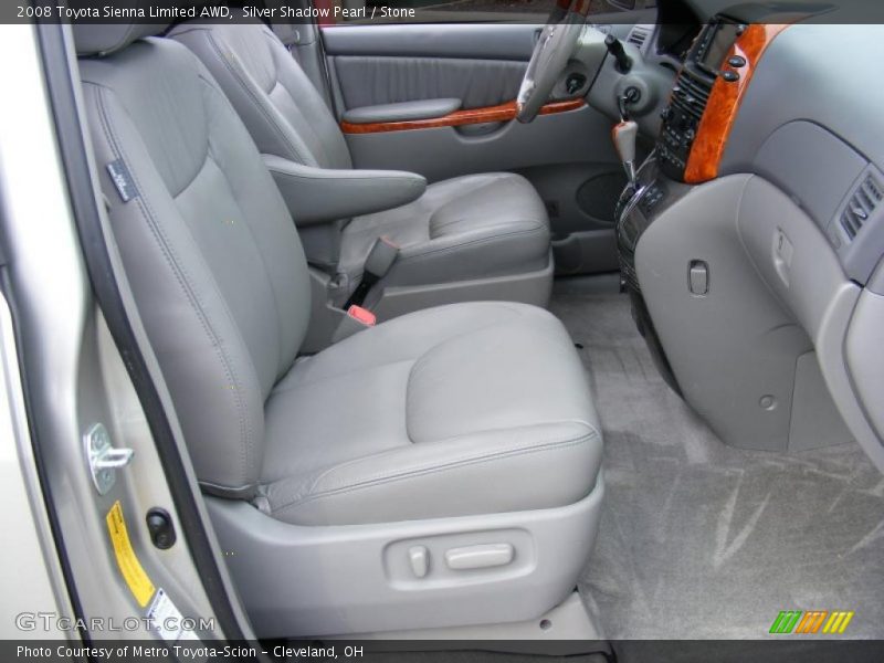 Silver Shadow Pearl / Stone 2008 Toyota Sienna Limited AWD