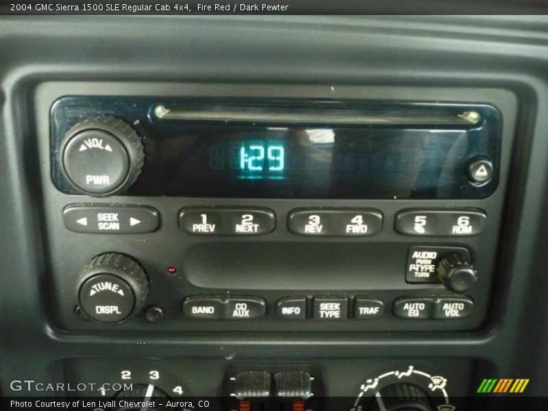Controls of 2004 Sierra 1500 SLE Regular Cab 4x4