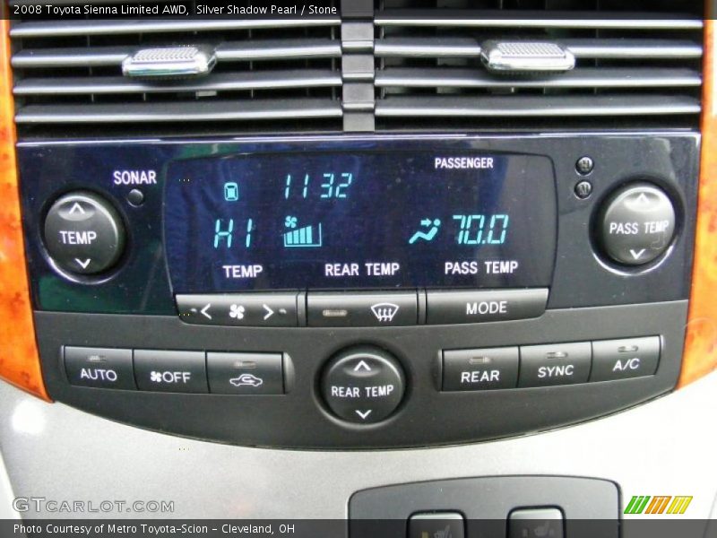Silver Shadow Pearl / Stone 2008 Toyota Sienna Limited AWD