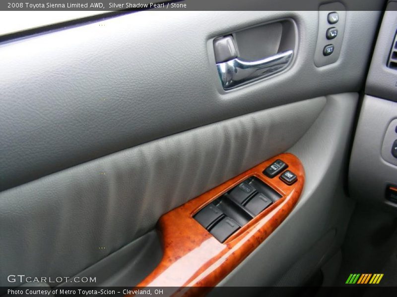 Silver Shadow Pearl / Stone 2008 Toyota Sienna Limited AWD