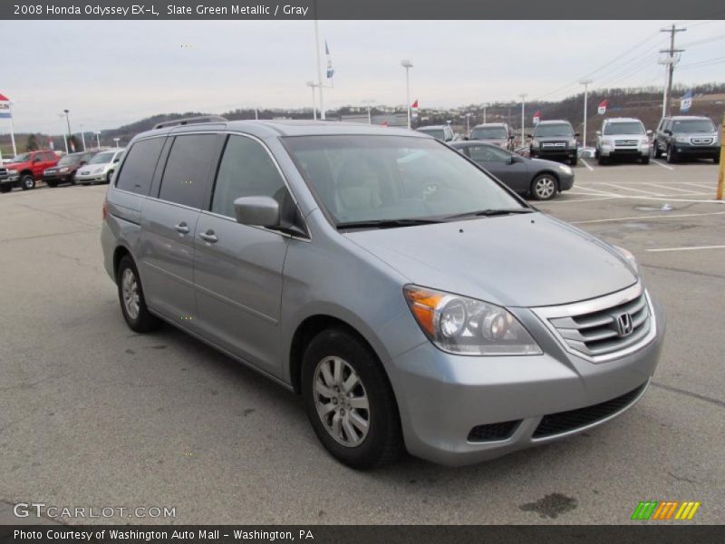 Slate Green Metallic / Gray 2008 Honda Odyssey EX-L