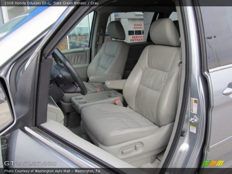 Slate Green Metallic / Gray 2008 Honda Odyssey EX-L