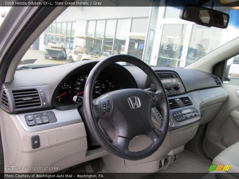 Slate Green Metallic / Gray 2008 Honda Odyssey EX-L