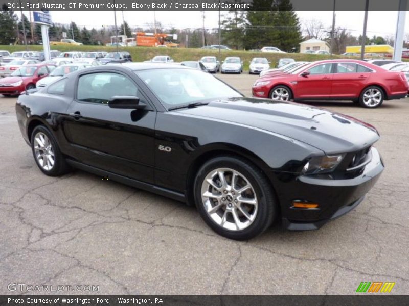 Ebony Black / Charcoal Black/Cashmere 2011 Ford Mustang GT Premium Coupe