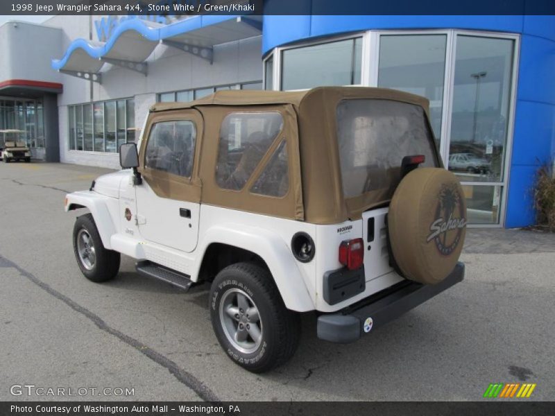Stone White / Green/Khaki 1998 Jeep Wrangler Sahara 4x4