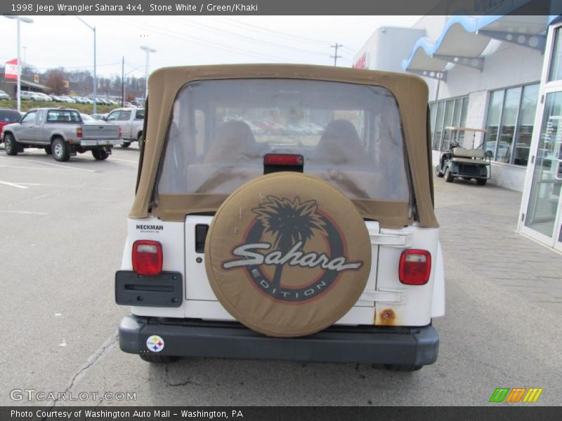 Stone White / Green/Khaki 1998 Jeep Wrangler Sahara 4x4