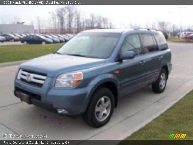 Steel Blue Metallic / Gray 2008 Honda Pilot EX-L 4WD