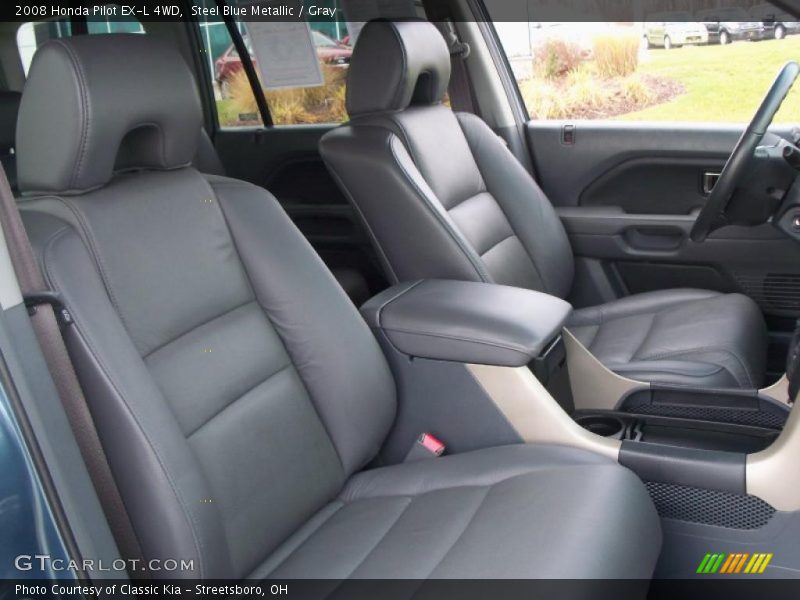 Steel Blue Metallic / Gray 2008 Honda Pilot EX-L 4WD