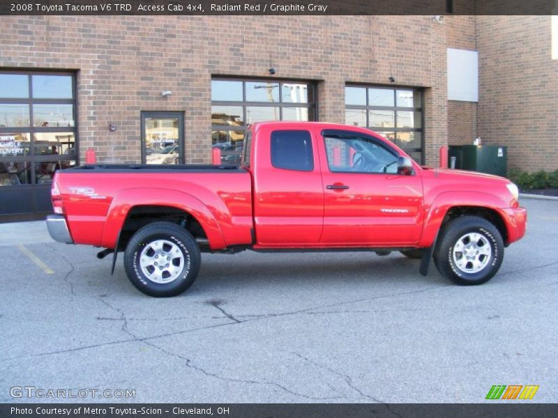 Radiant Red / Graphite Gray 2008 Toyota Tacoma V6 TRD  Access Cab 4x4