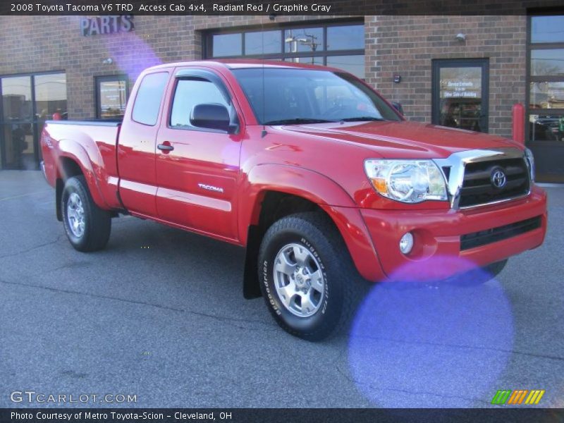 Radiant Red / Graphite Gray 2008 Toyota Tacoma V6 TRD  Access Cab 4x4