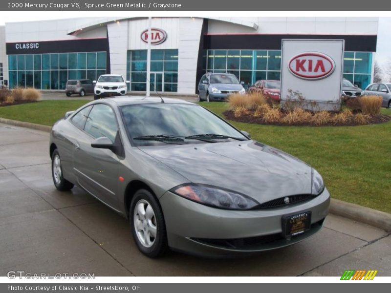 Spruce Green Metallic / Graystone 2000 Mercury Cougar V6