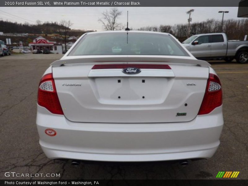 White Platinum Tri-coat Metallic / Charcoal Black 2010 Ford Fusion SEL V6