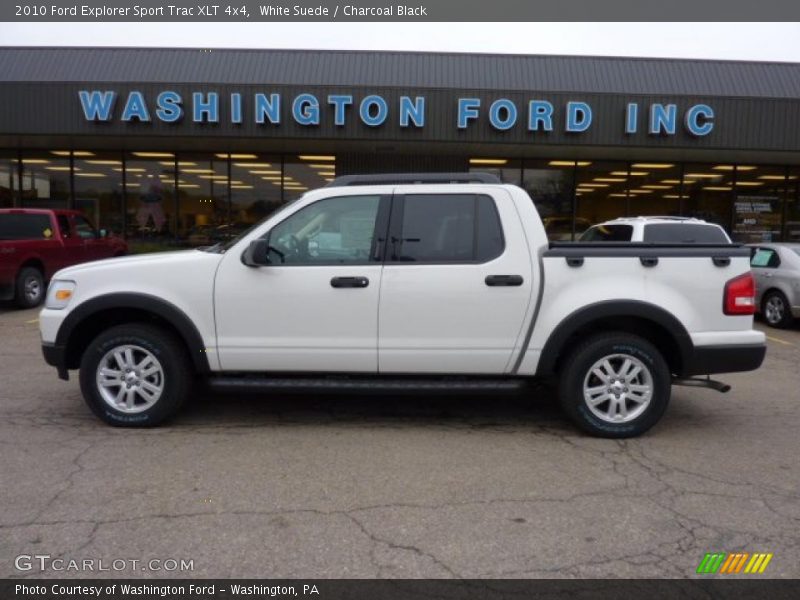 White Suede / Charcoal Black 2010 Ford Explorer Sport Trac XLT 4x4