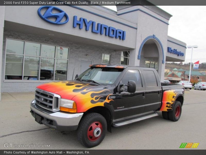 Black / Medium Parchment 2000 Ford F350 Super Duty Lariat Crew Cab 4x4 Dually