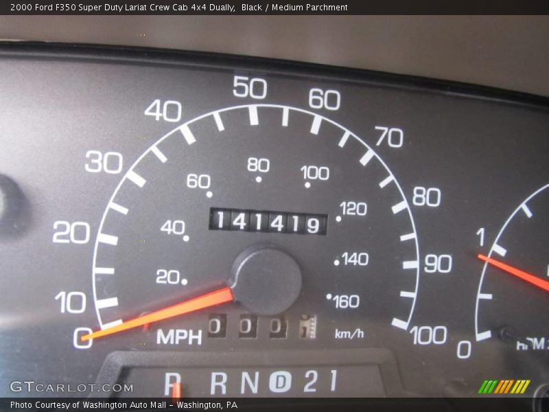 Black / Medium Parchment 2000 Ford F350 Super Duty Lariat Crew Cab 4x4 Dually