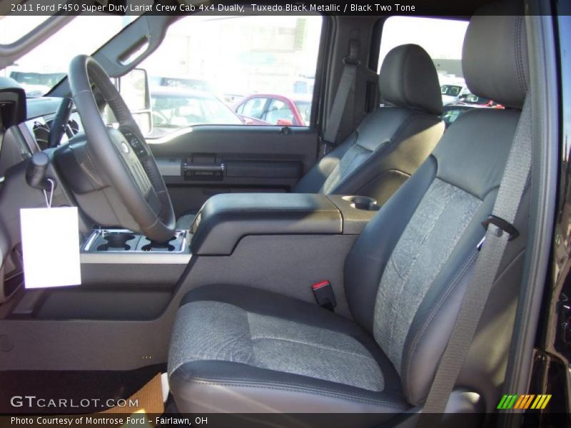  2011 F450 Super Duty Lariat Crew Cab 4x4 Dually Black Two Tone Interior