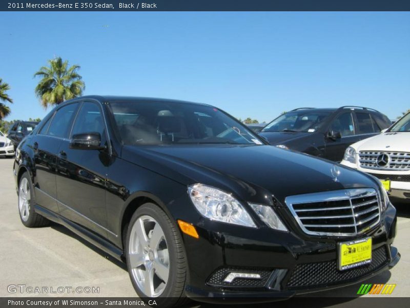 Black / Black 2011 Mercedes-Benz E 350 Sedan