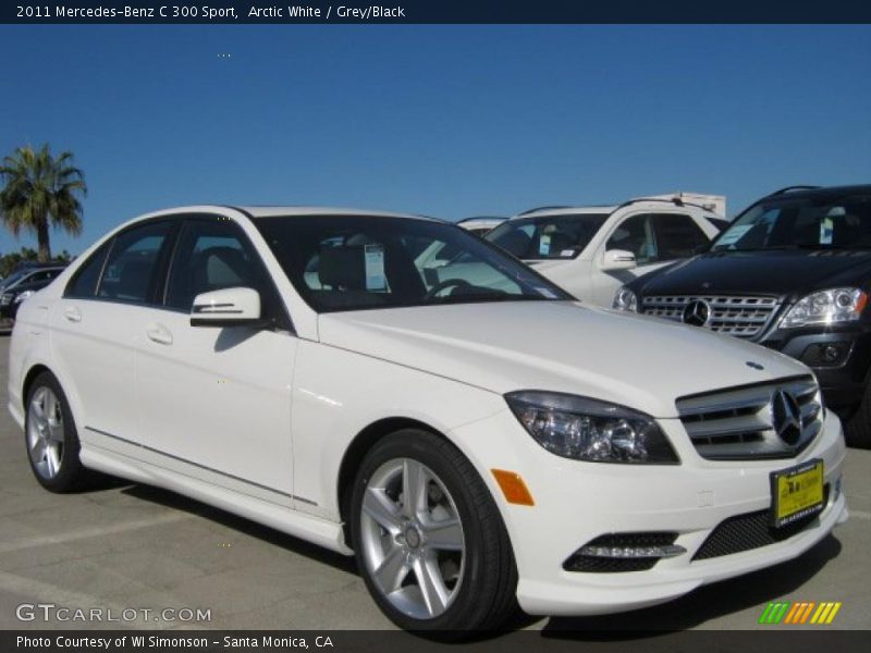 Arctic White / Grey/Black 2011 Mercedes-Benz C 300 Sport