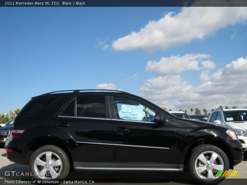 Black / Black 2011 Mercedes-Benz ML 350