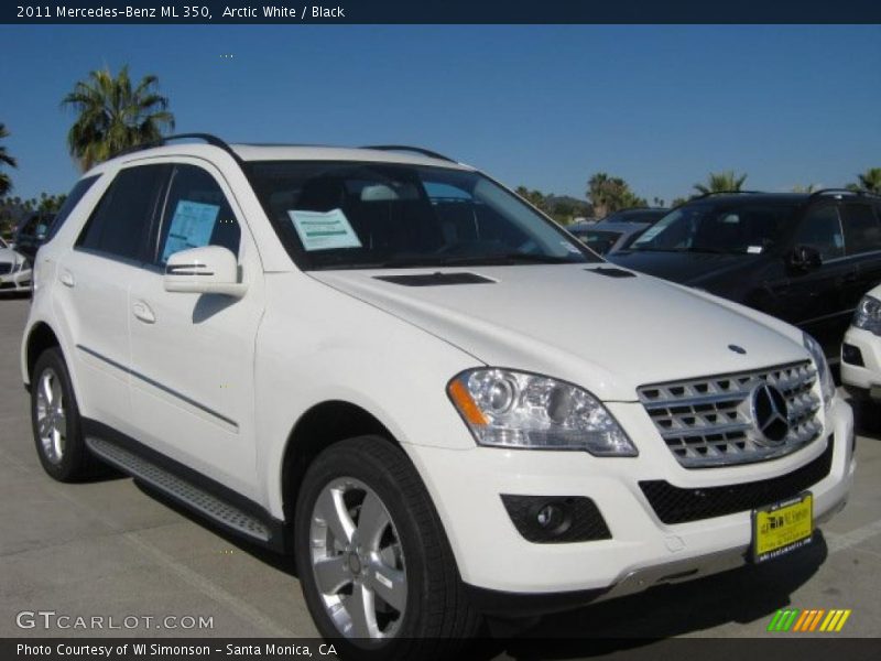 Arctic White / Black 2011 Mercedes-Benz ML 350