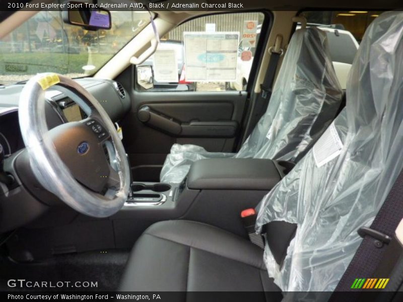  2010 Explorer Sport Trac Adrenalin AWD Adrenalin Charcoal Black Interior