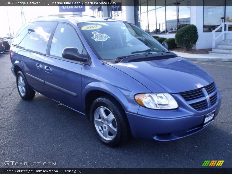 Marine Blue Pearl / Medium Slate Gray 2007 Dodge Caravan SXT