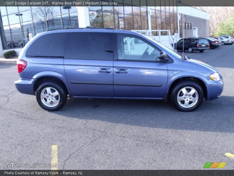 Marine Blue Pearl / Medium Slate Gray 2007 Dodge Caravan SXT