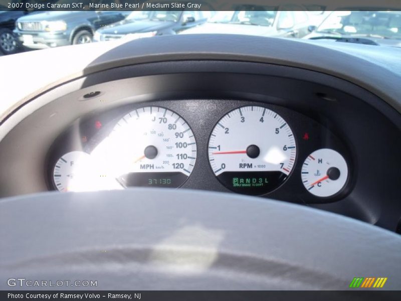 Marine Blue Pearl / Medium Slate Gray 2007 Dodge Caravan SXT
