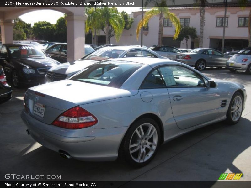 Diamond Silver Metallic / Black 2007 Mercedes-Benz SL 550 Roadster
