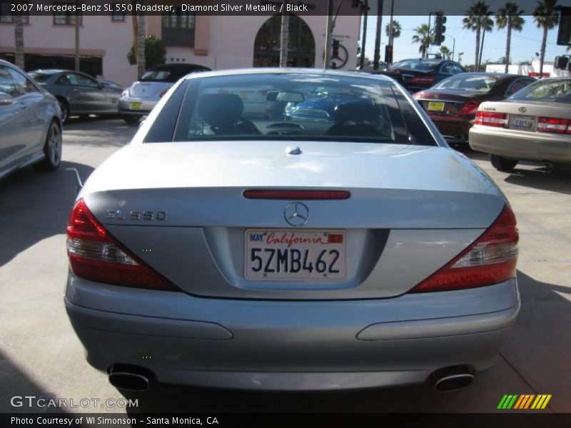 Diamond Silver Metallic / Black 2007 Mercedes-Benz SL 550 Roadster